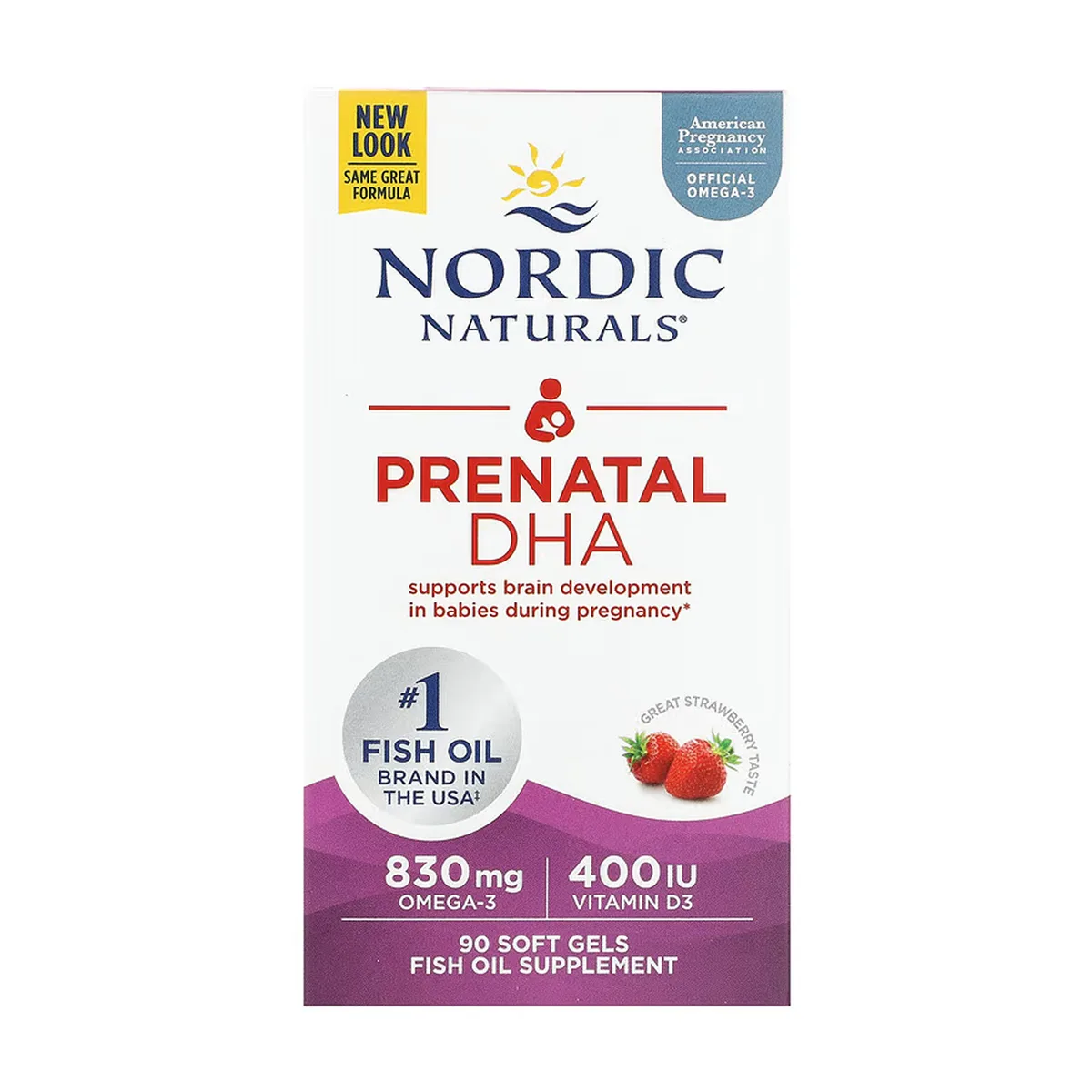 Prenatal DHA Nordic Naturals м'які капсули 90 шт. полуниця