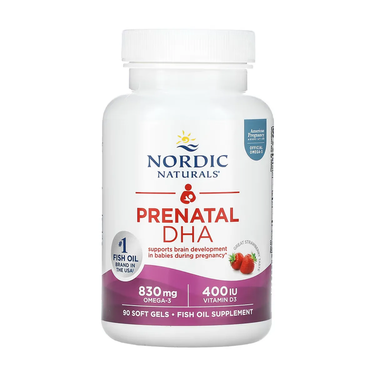 Prenatal DHA Nordic Naturals м'які капсули 90 шт. полуниця