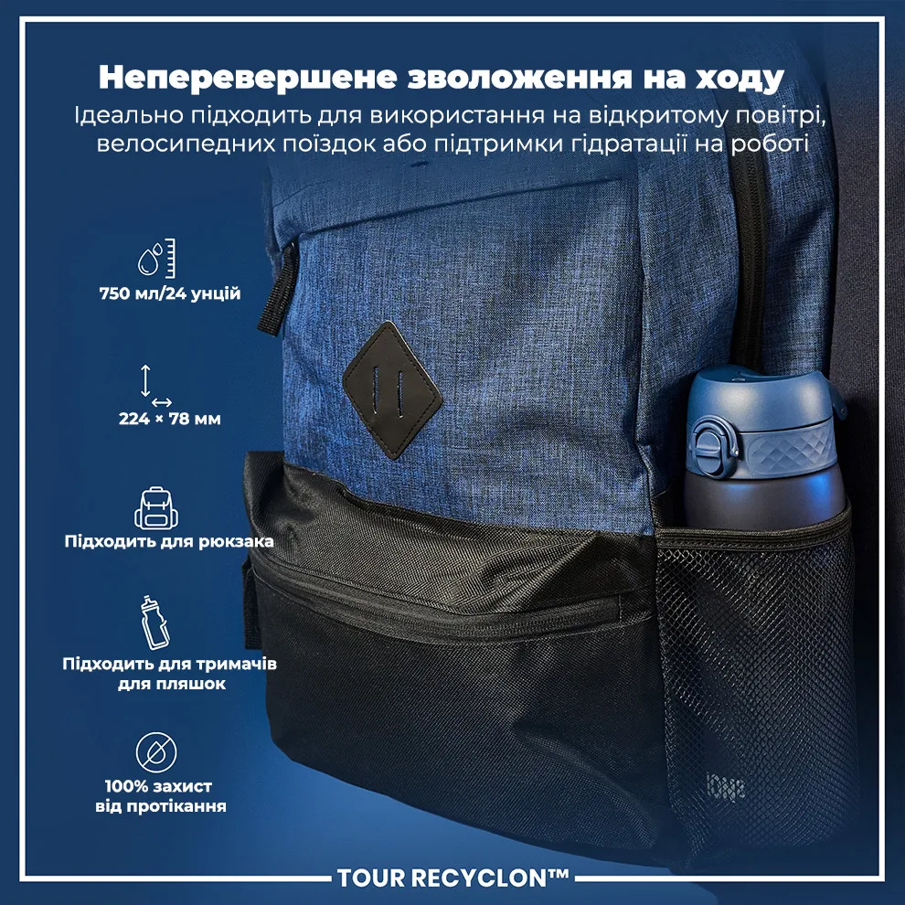 Пляшка ION8 Recyclon 750 мл Синя