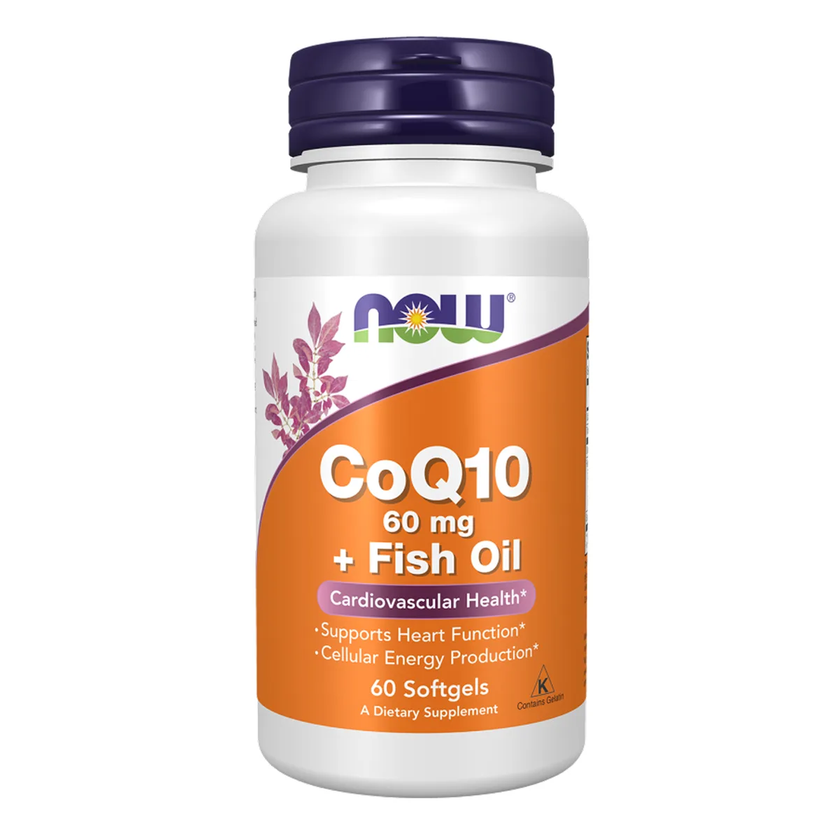 CoQ10 60мг та риб'ячий жир Омега-3 60 капсул Now Foods
