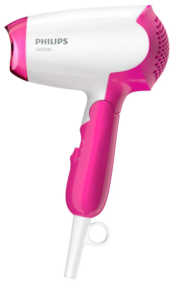 Фен Philips компактний 1400 Вт 22х11,4х7,7 см рожевий/білий