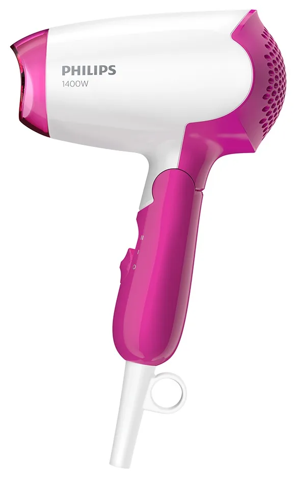 Фен Philips компактний 1400 Вт 22х11,4х7,7 см рожевий/білий