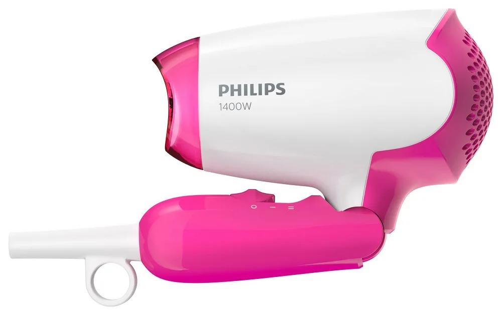 Фен Philips компактний 1400 Вт 22х11,4х7,7 см рожевий/білий