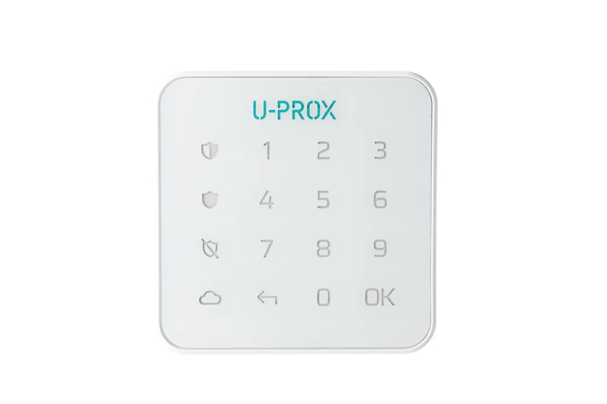 Беспроводная сенсорная клавиатура U-Prox Keypad G1 White, 1 группа, беспроводная, белая.
