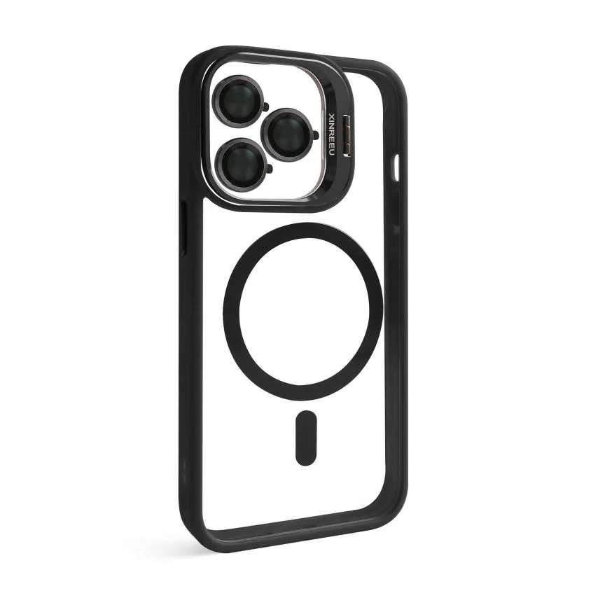Чохол MagSafe з підставкою для iPhone 13 Pro Max пластик силікон чорний