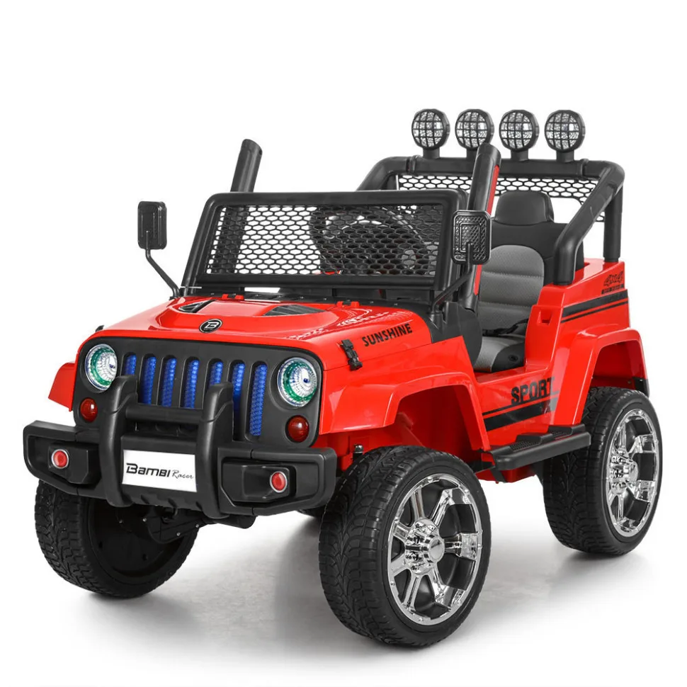 Дитячий електромобіль Bambi Racer шкіра до 30 кг 122х67х79 см коричневий