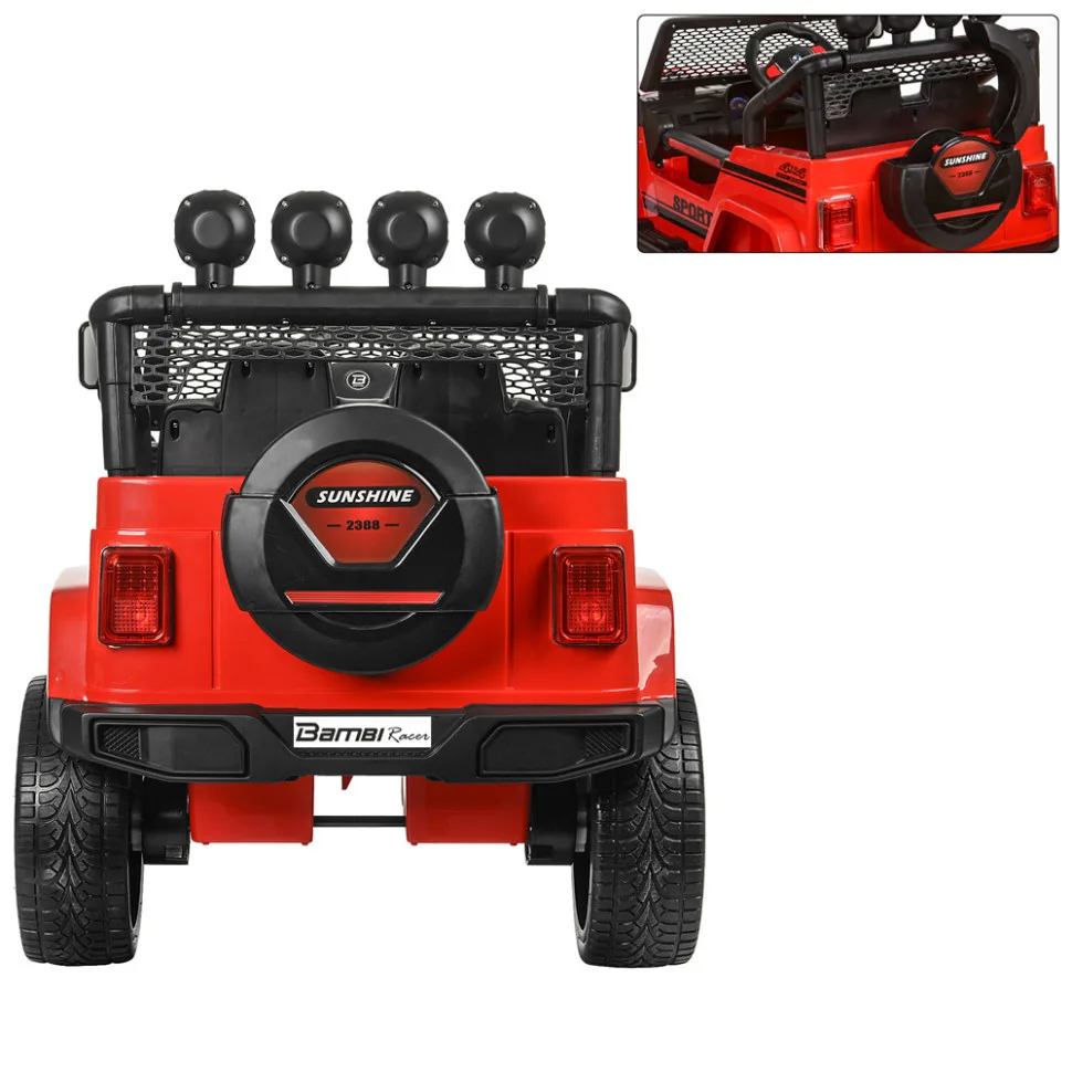 Дитячий електромобіль Bambi Racer шкіра до 30 кг 122х67х79 см коричневий