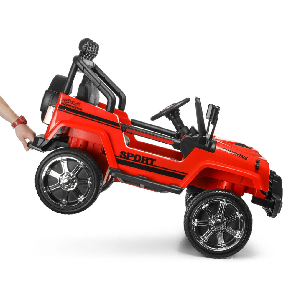Дитячий електромобіль Bambi Racer шкіра до 30 кг 122х67х79 см коричневий