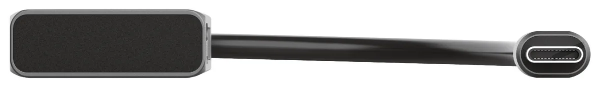 Хаб Trust Halyx USB-С > 3xUSB-А 3.2/SD/microSD, Алюміній, 0.15м, Сірий