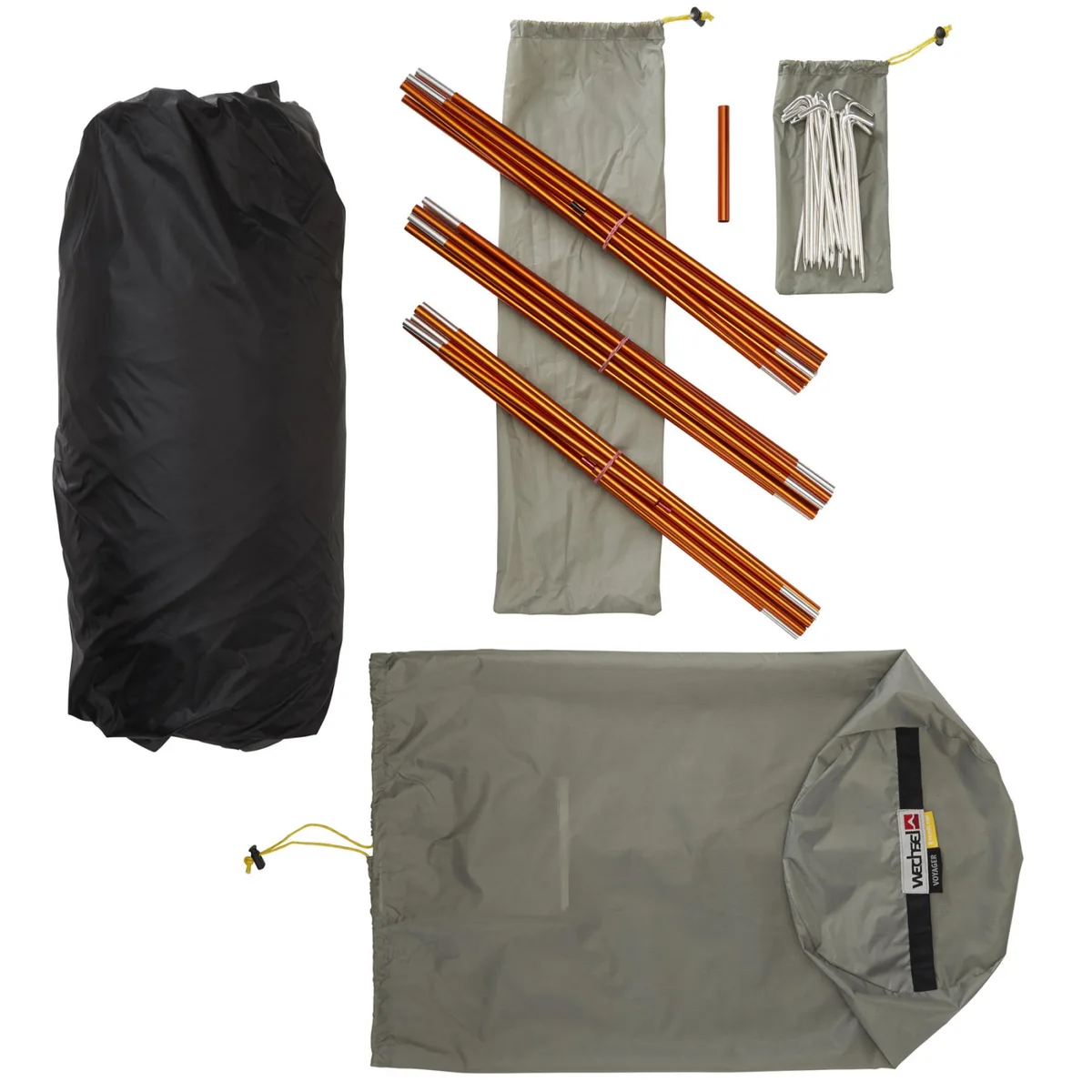 Палатка Wechsel Polyester 4 местный 445х245х195 см Светло-коричневая