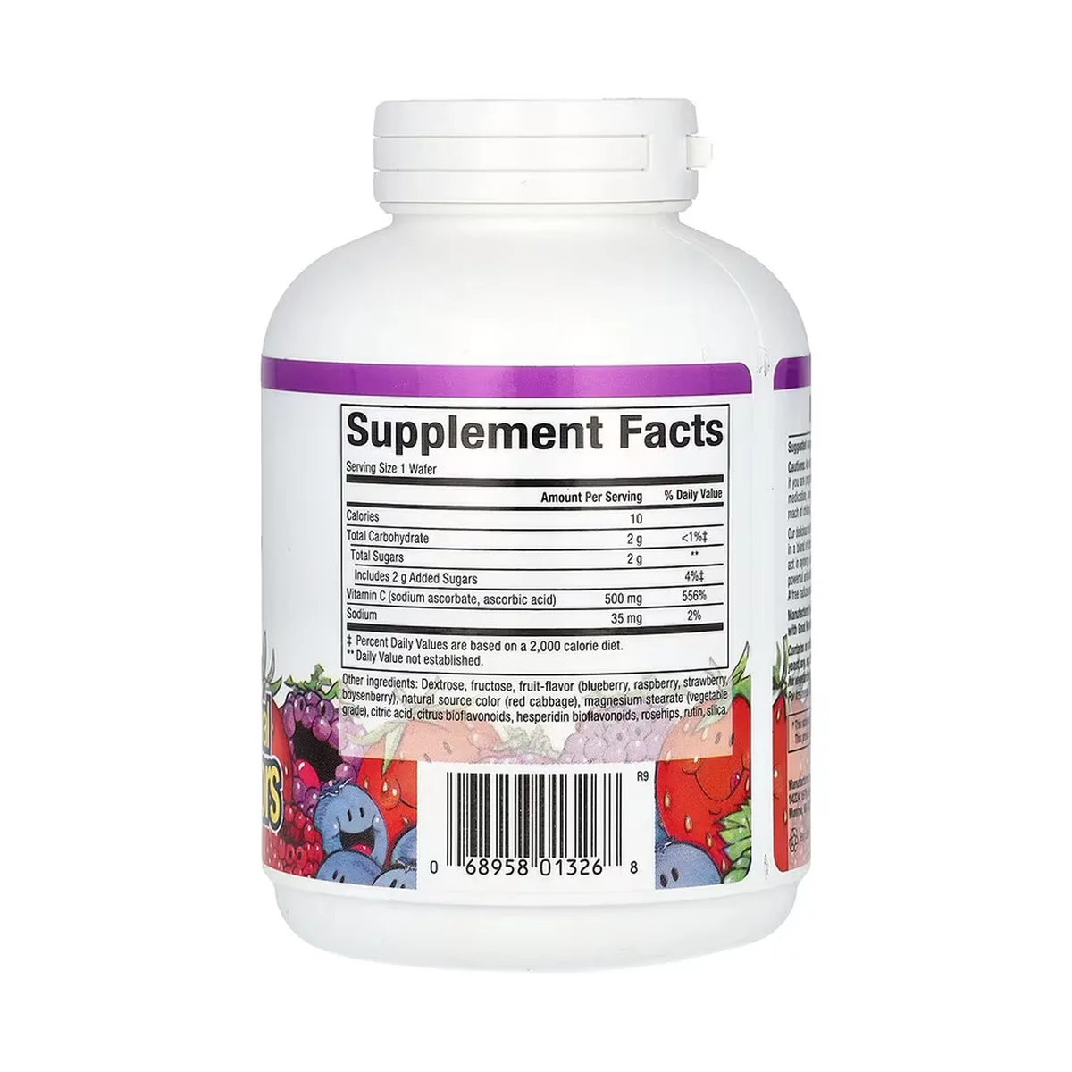 Вітамін С 500 мг жувальні вафлі Natural Factors 90 таб Mixed Berry