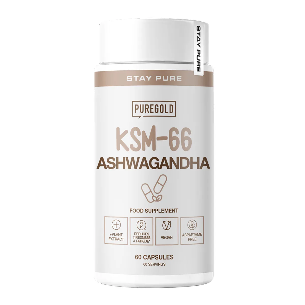KSM-66 Ashwagandha 60 капсул экстракт с витамином B6 натуральный растительный экстракт