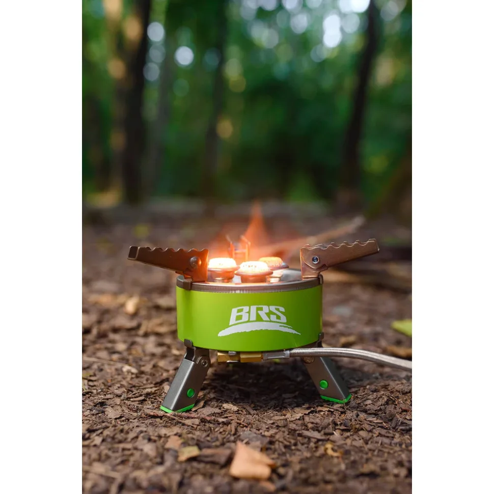 Газовий пальник BRS-73 алюмінієвий 176х125 мм + газовий балон Adimanti 230 г