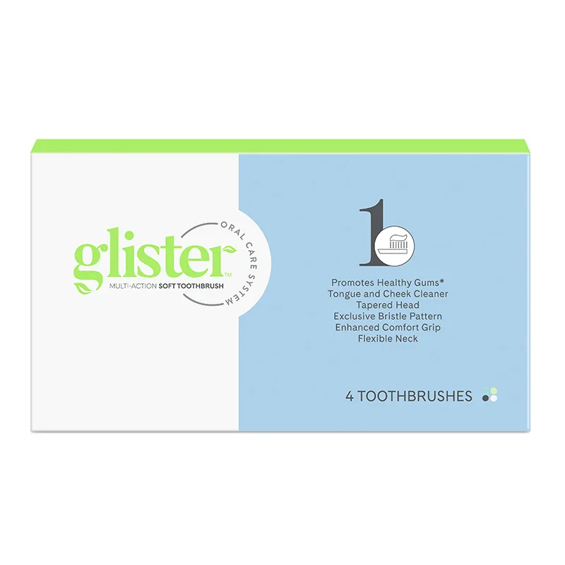 Glister — универсальная зубная щётка с мягкой щетиной 4 шт Амвей