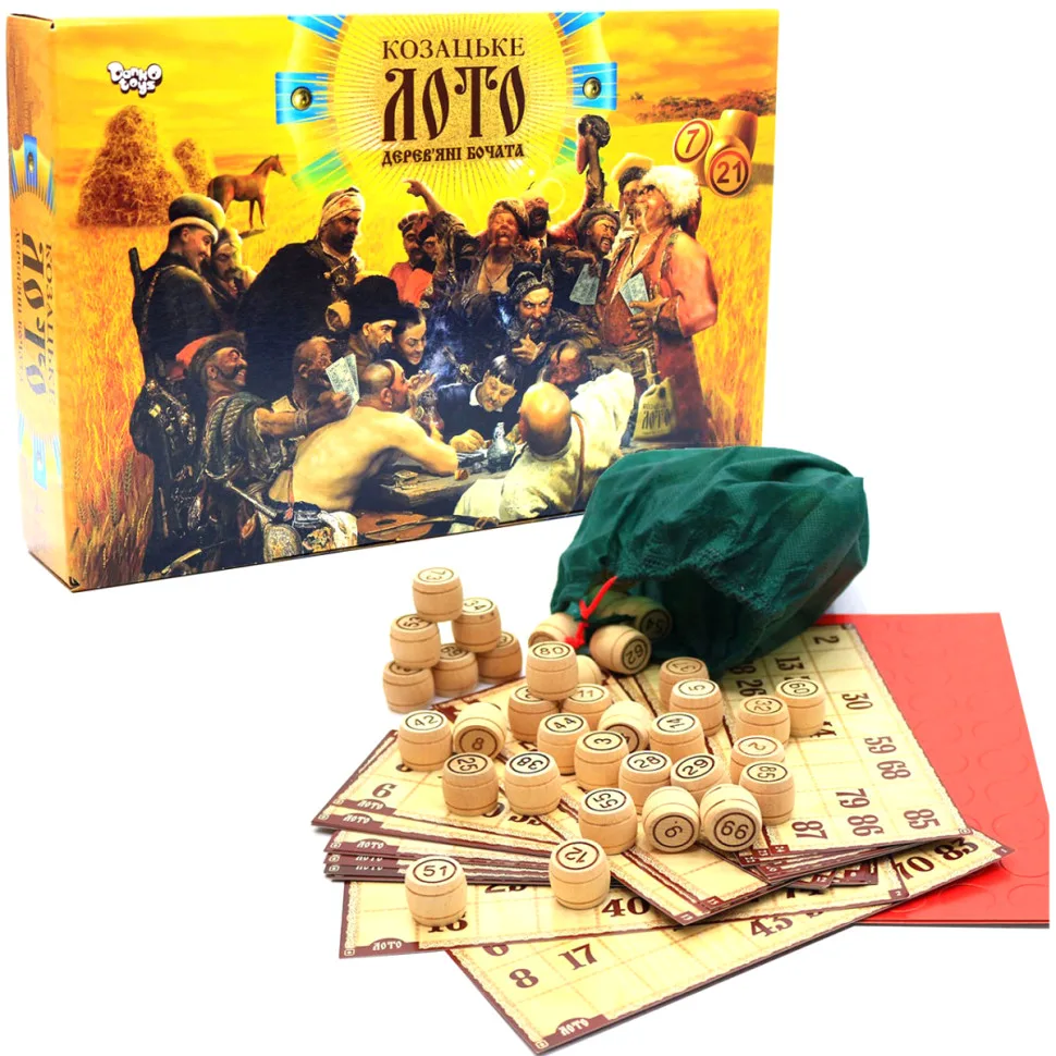 Настільна гра Danko Toys Лото дерев'яне 34х22,5х7 см кольорове