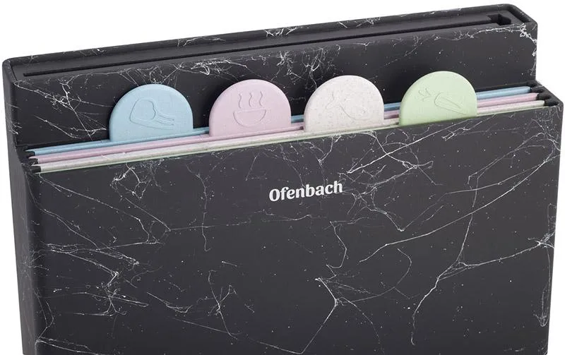 Набір роздільних дощок Ofenbach пластик 28х18х0,5 см м'ятний блакитний рожевий бежевий