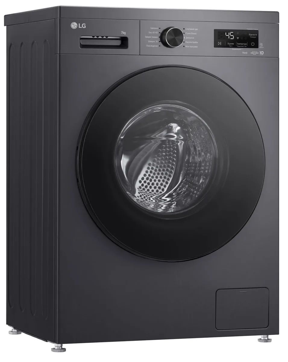 Пральна машина LG автоматична 7 кг 1200 об/хв 60х85х44 см Антрацит