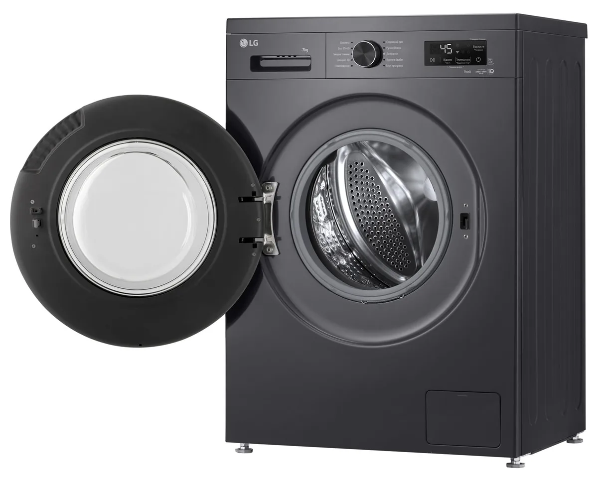 Пральна машина LG автоматична 7 кг 1200 об/хв 60х85х44 см Антрацит