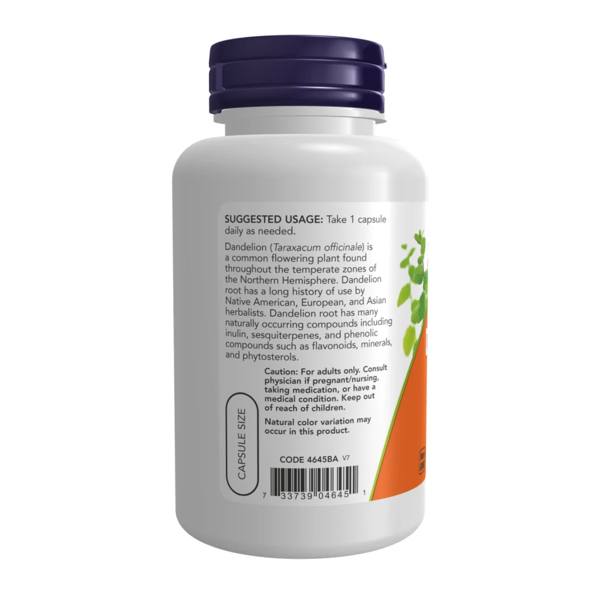 Корень одуванчика Now Foods 500 мг 100 капсул вегетарианский без ГМО