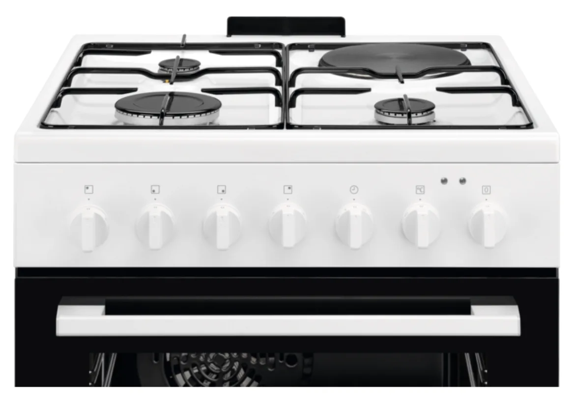 Комбинированная плита Electrolux Эмаль 60х85,7х60 см Белый 4 конфорки 57 л