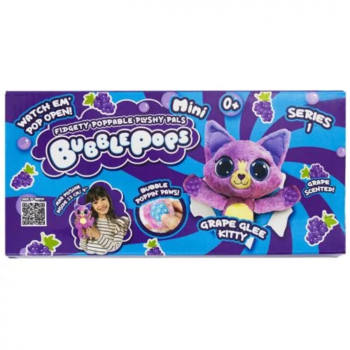 М'яка іграшка Bubble Pops Виноградний котенок 20 см для дітей з ароматом