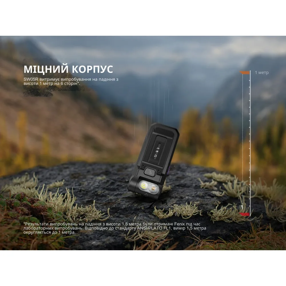Ліхтар ручний Fenix LED 81,2х35х18 мм чорний USB-C 150 лм
