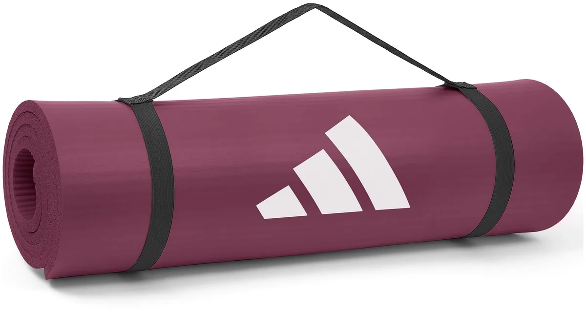 Килимок для фітнесу Adidas NBR 183х61 см бордовий