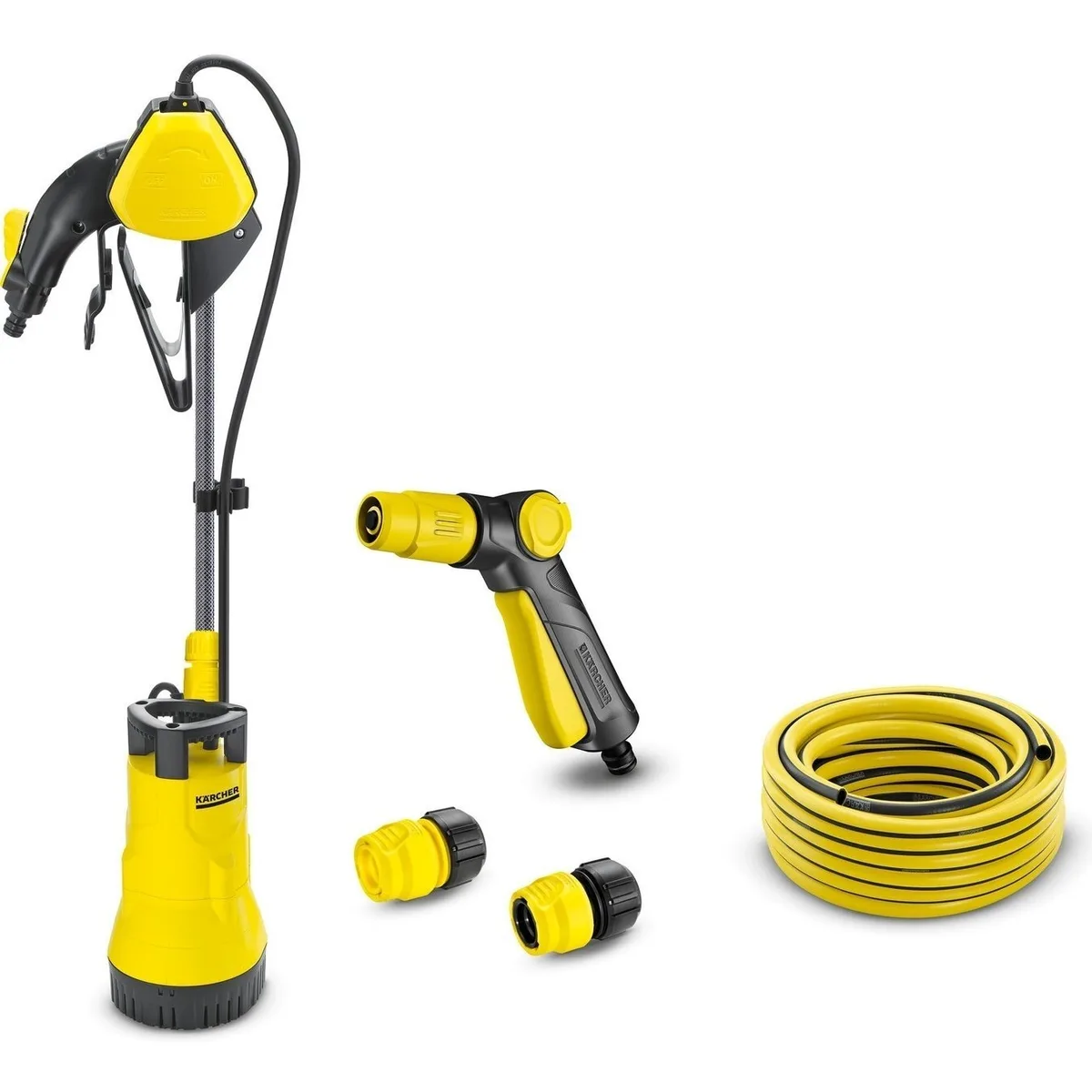 Бочковий насос Karcher BP 1, 400 Вт, 3.8 куб. м/год, висота подачі 11 м, занурення 7 м, вага 4.6 кг.