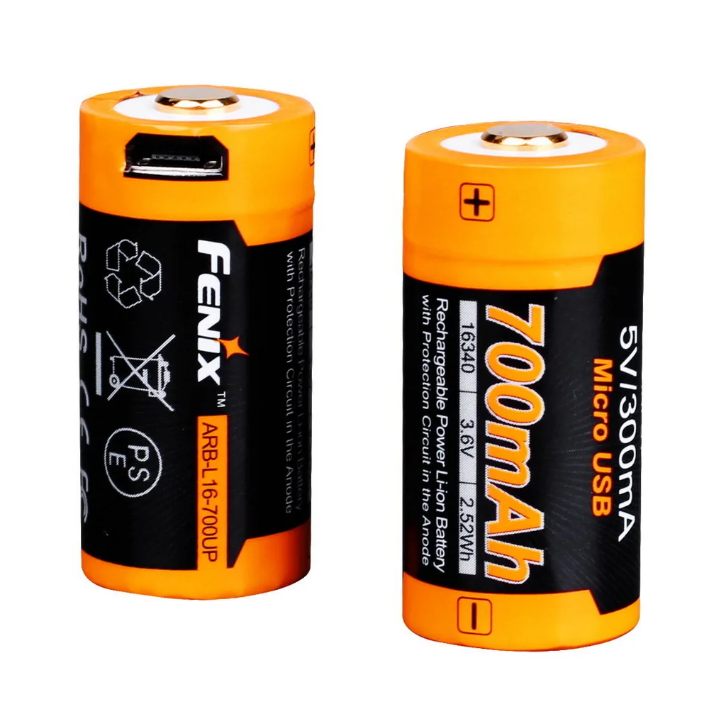 Акумулятор Fenix Li-ion 16340 700 мАч micro USB