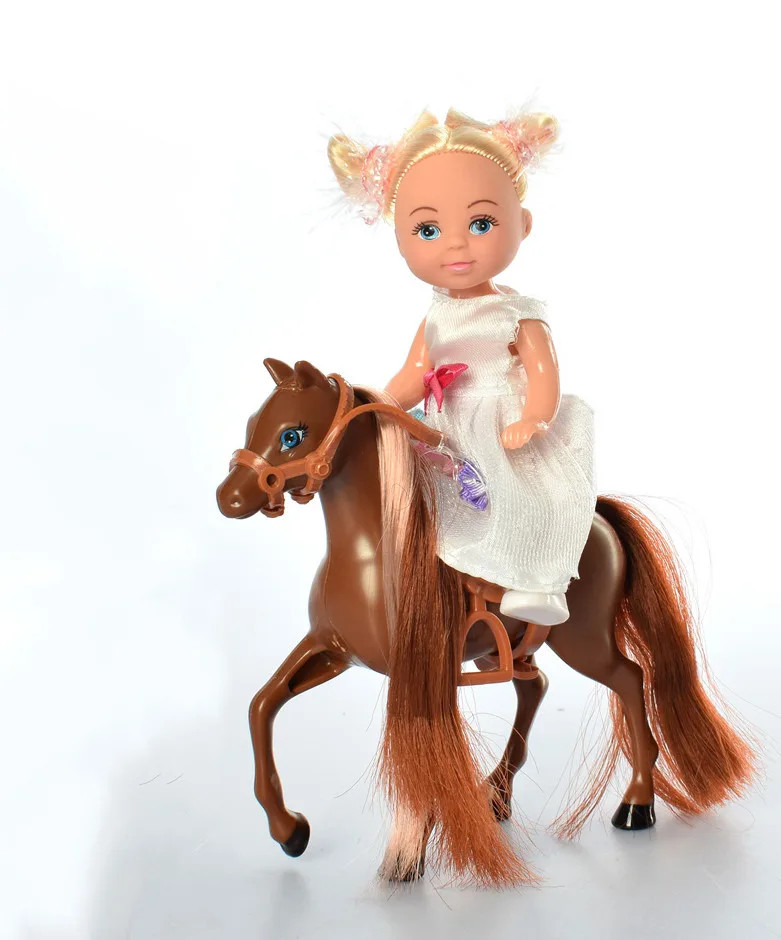 Лялька Bambi на поні Пластик 10,5 см Коричнева