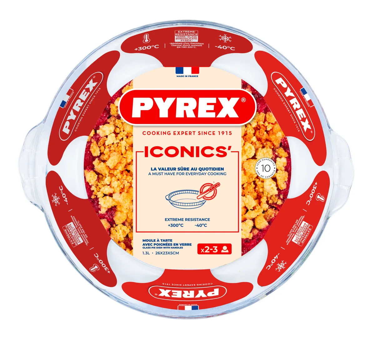 Форма для випічки Pyrex боросилікатне скло 26х23 см прозора