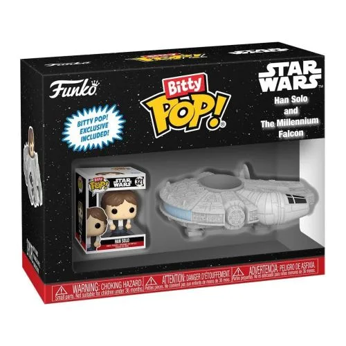 Набір фігурок Funko Bitty Pop! Ride Хан Соло та Тысячолітній сокіл 2,54 см