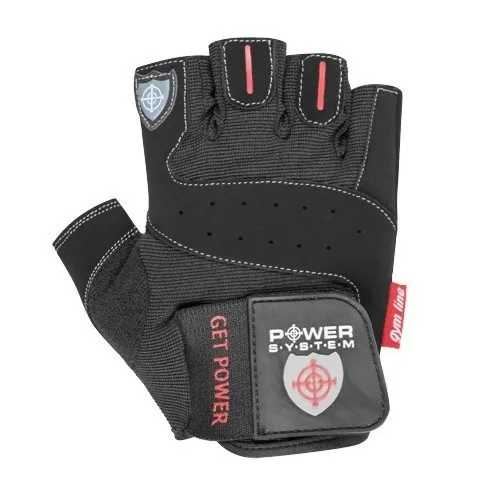 Рукавички для фітнесу Active Point штучна шкіра S чорні