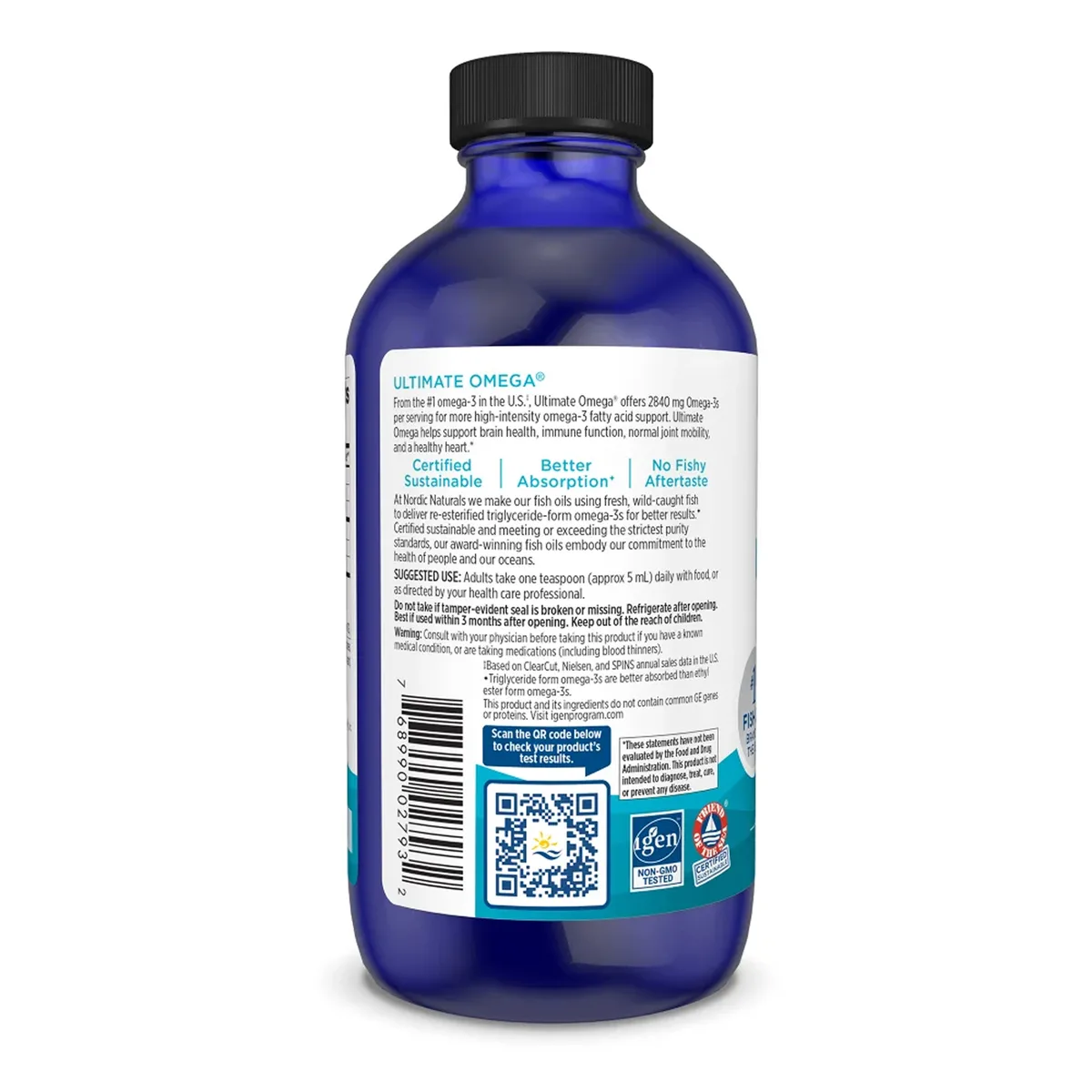 Ultimate Omega Nordic Naturals жидкие капсулы 237 мл Омега-3 с лимонным вкусом