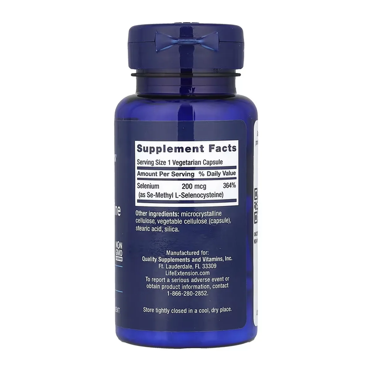 Se Methyl L Selenocysteine 200 мкг 90 капсул Life Extension органічна добавка