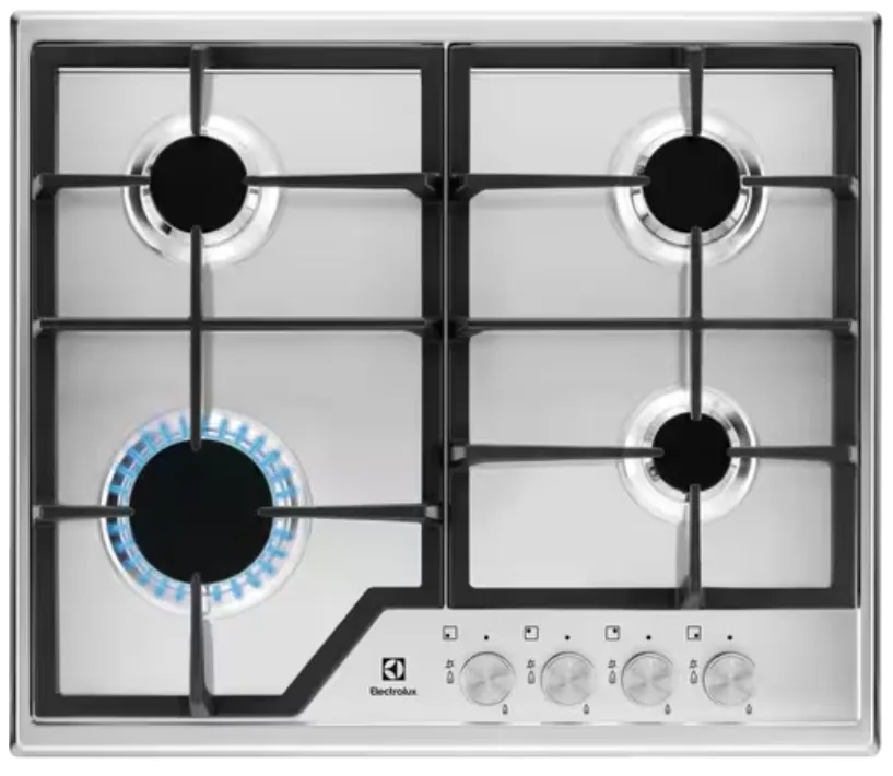 Газова варильна поверхня Electrolux Нержавіюча сталь 59,4х4,8х51 см 4 конфорки