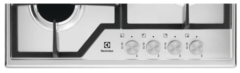 Газовая варочная поверхность Electrolux Нержавеющая сталь 59,4х4,8х51 см 4 конфорки