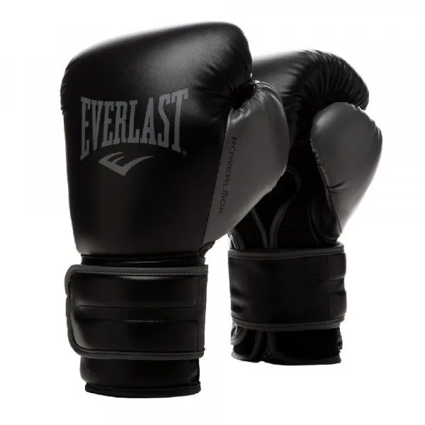 Боксерські рукавиці Everlast шкіра 10 унцій чорні унісекс