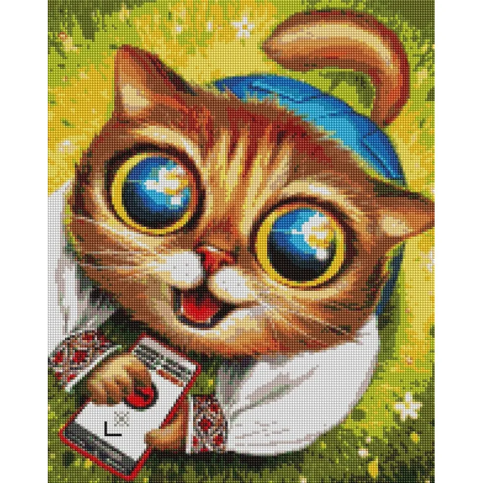Алмазна мозаїка Brushme Котик ППО пластик 40x50 см