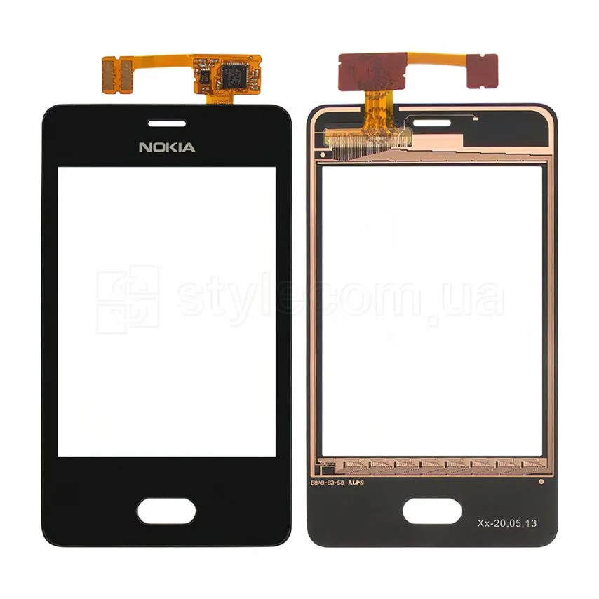 Тачскрін Nokia 501 сенсор чорний High Quality