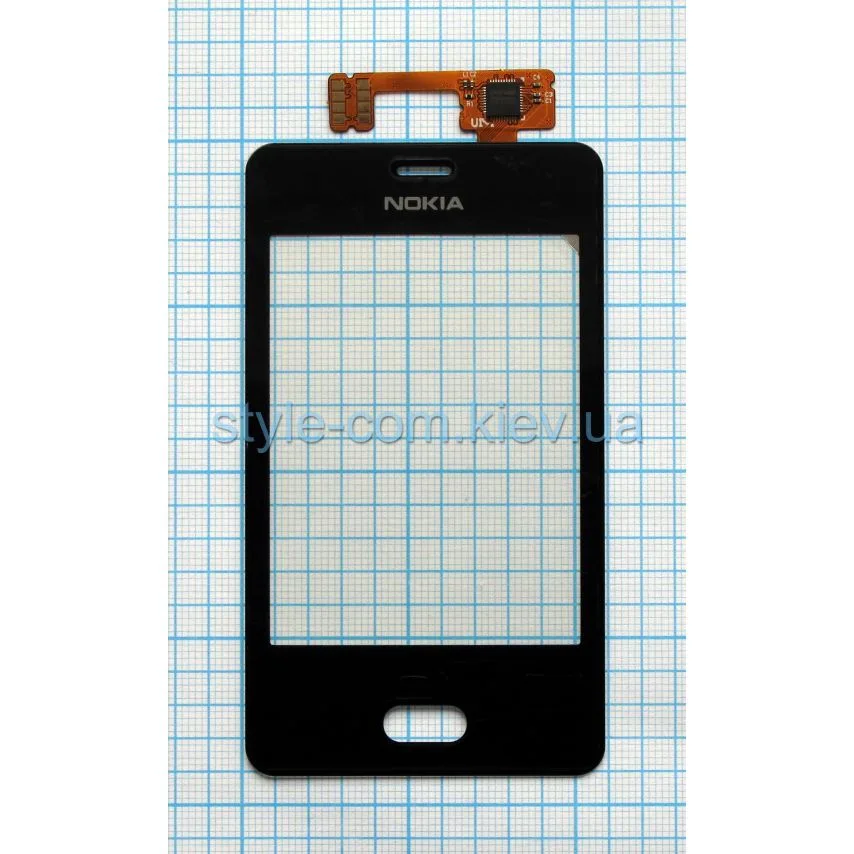 Тачскрин Nokia 501 сенсор черный Высокое качество