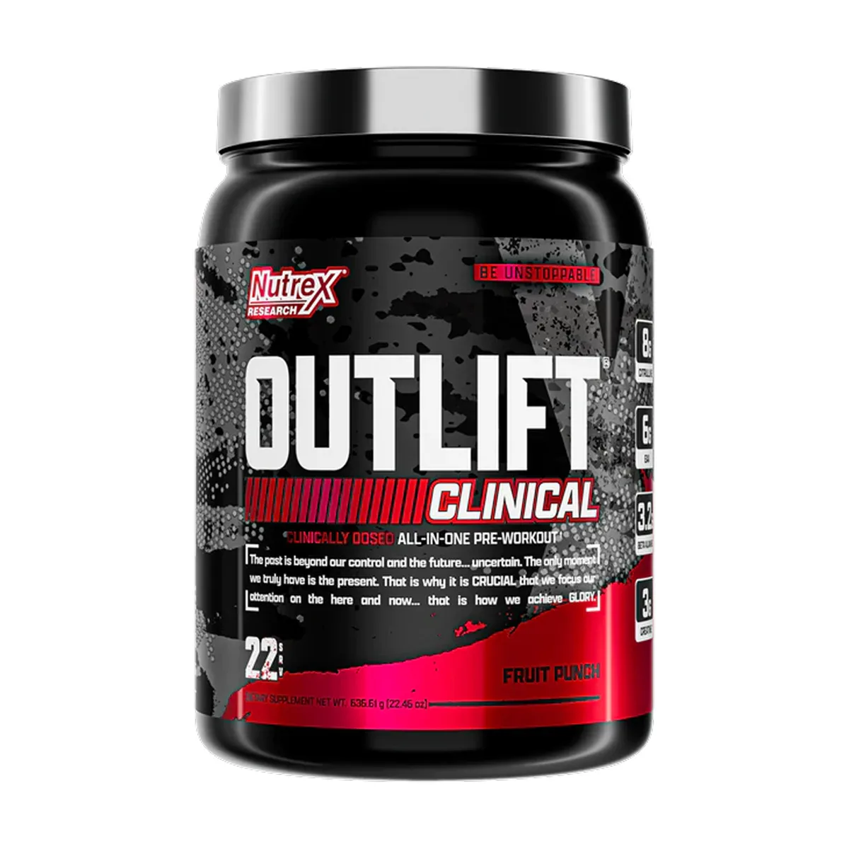 Предтренувальний комплекс Nutrex Outlift Clinical 636,61 г фруктовий Панч