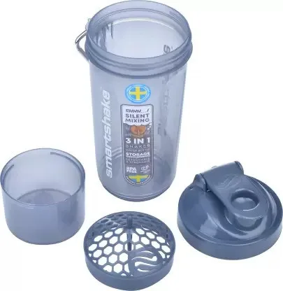 Шейкер спортивний SmartShake пластик 800 мл сірий