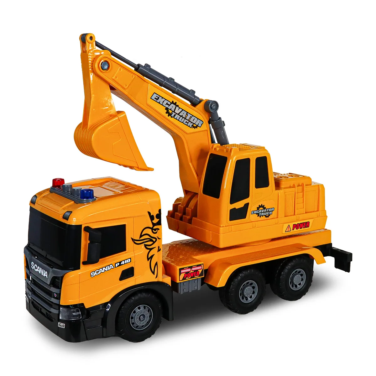 Екскаватор TechnoDrive АБС 55,6 см жовтий зі світлом і звуком