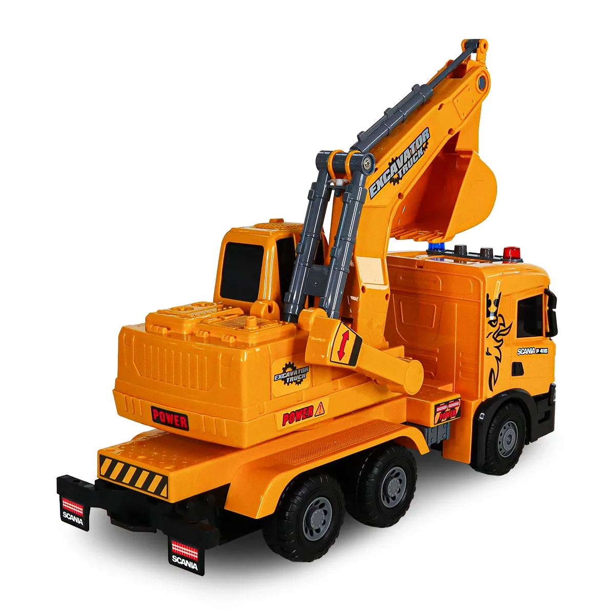 Екскаватор TechnoDrive АБС 55,6 см жовтий зі світлом і звуком