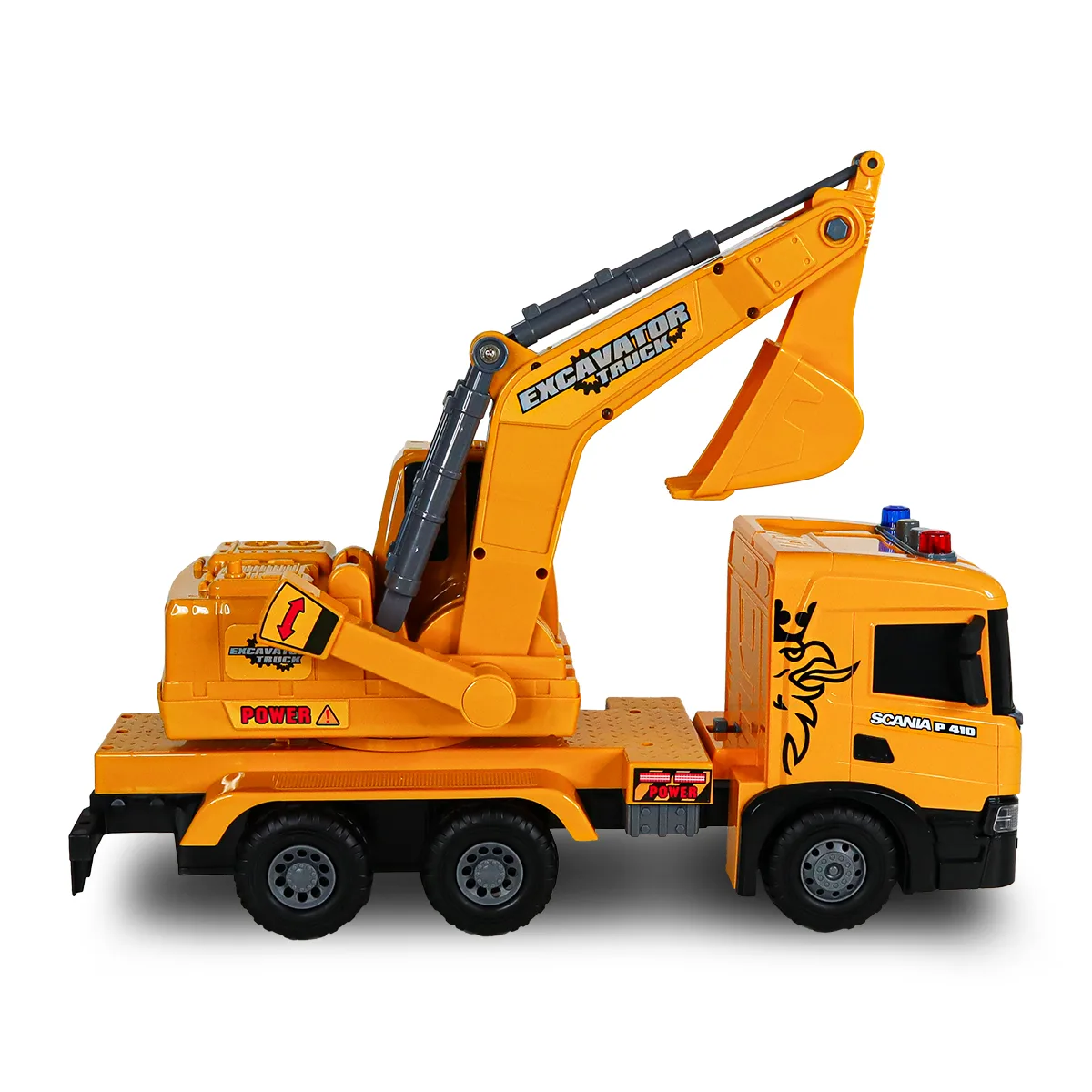 Екскаватор TechnoDrive АБС 55,6 см жовтий зі світлом і звуком
