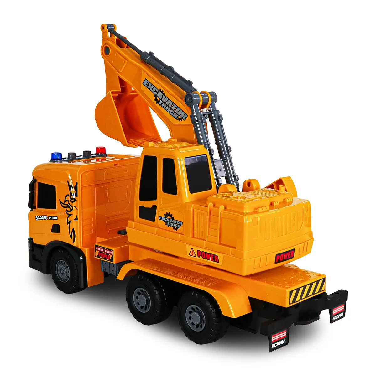 Екскаватор TechnoDrive АБС 55,6 см жовтий зі світлом і звуком