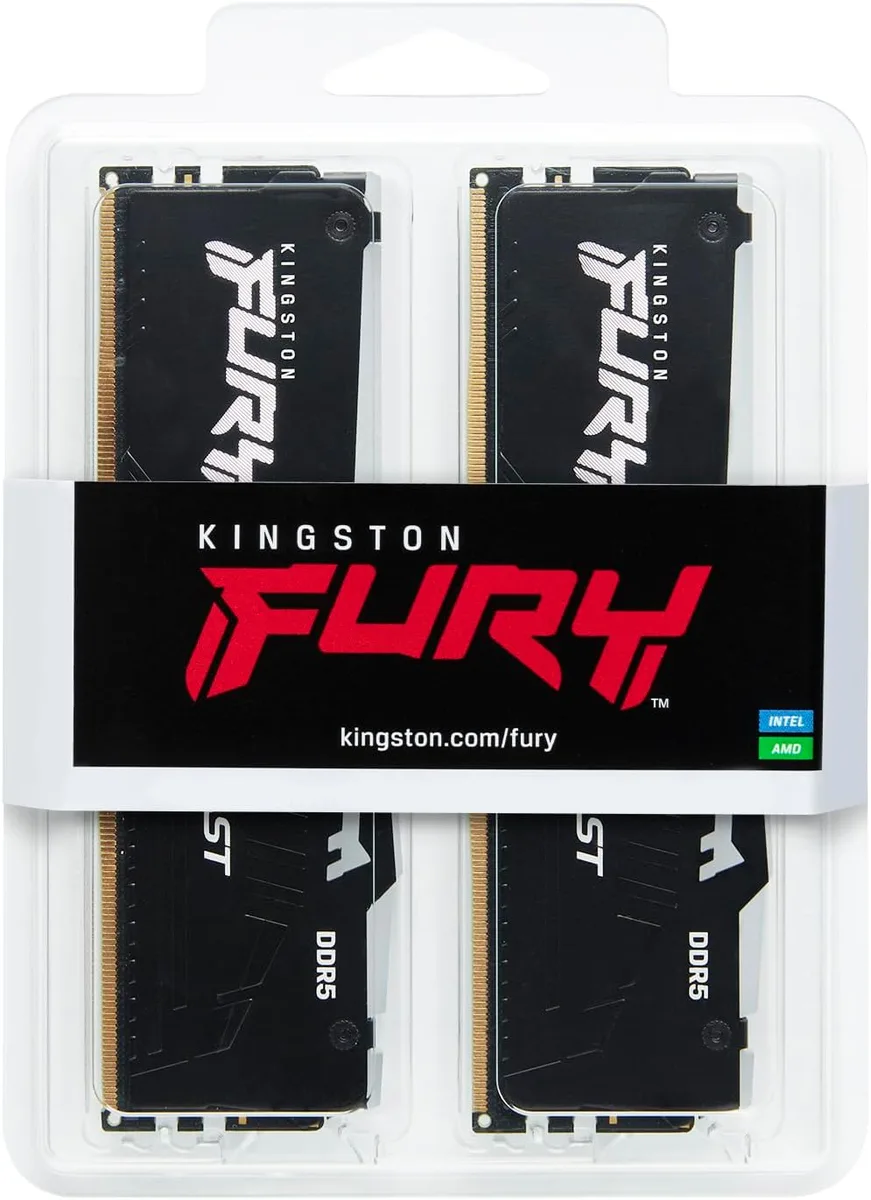 Пам'ять ПК Kingston DDR5 64GB KIT (32GBx2) 5600 FURY Beast Black EXPO