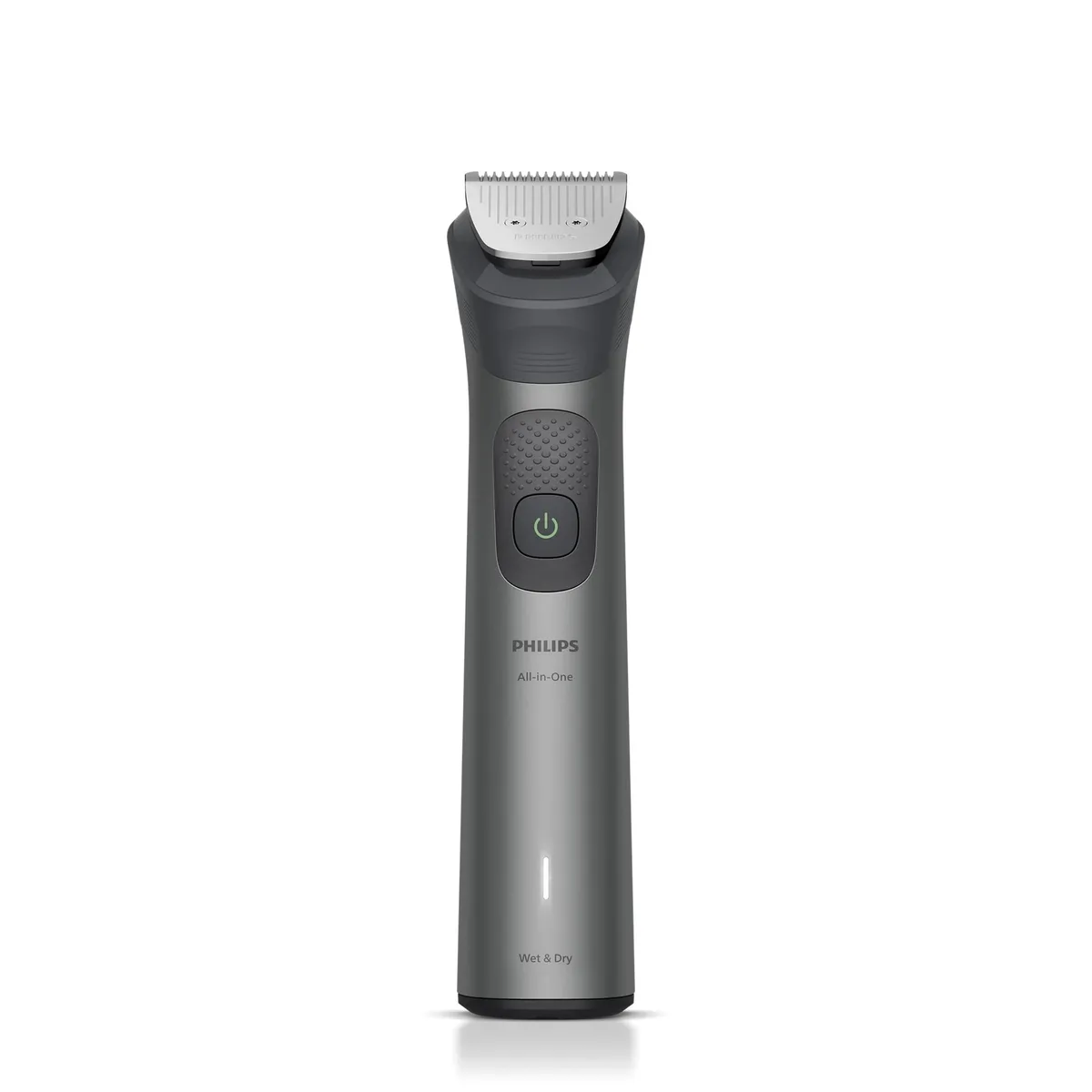 Тример Philips Series 7000 для бороди, волосся та тіла, 17 насадок, сталева конструкція, сірий колір.
