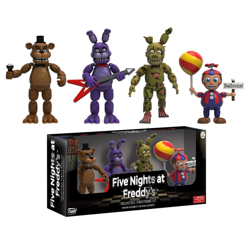 Набір фігурок Five Nights at Freddy's 4 персонажі Фредді Бонні Спрінгтрап Балун Бой вініл 10 см